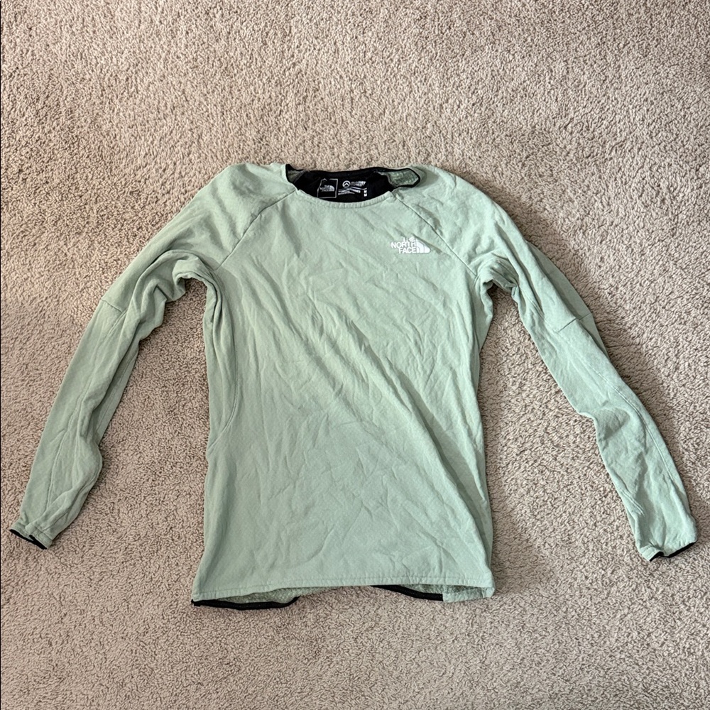 North Face Mint Green Long Sleeve Shirt